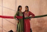 Dark Pink   Chanderi Kurta set (With Pant & Dupatta)